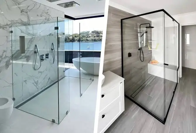 Framed VS Frameless Shower Glass