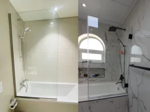 bathtub glass installation